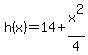 h%28x%29=14%2Bx%5E2%2F4
