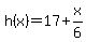 h%28x%29=17%2Bx%2F6