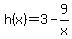 h%28x%29=3-9%2Fx