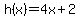 h%28x%29=4x%2B2