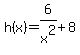 h%28x%29=6%2Fx%5E2%2B8