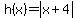 h%28x%29=abs%28x%2B4%29