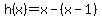 h%28x%29=x-%28x-1%29