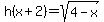 h%28x%2B2%29=+sqrt%284-x%29