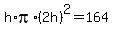 h%2Api%2A%282h%29%5E2=164