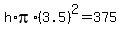 h%2Api%2A%283.5%29%5E2=375