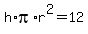 h%2Api%2Ar%5E2=12