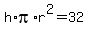 h%2Api%2Ar%5E2=32