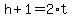 h%2B1=2%2At