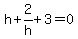 h%2B2%2Fh%2B3=0