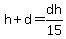 h%2Bd=dh%2F15