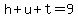 h%2Bu%2Bt=9