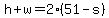 h%2Bw=2%2851-s%29
