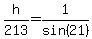 h%2F213=1%2Fsin%2821%29