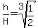 h%2FH+=+root%283%2C1%2F2%29
