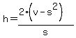 h=%282%28v-s%5E2%29%29%2Fs
