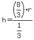 h=%288%2F3%29%2Ar%2F%281%2F3%29