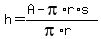 h=%28A-pi%2Ar%2As%29%2F%28pi%2Ar%29