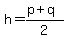 h=%28p%2Bq%29%2F2