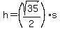 h=%28sqrt%2835%29%2F2%29s