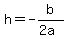 h=-b%2F%282a%29