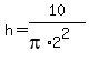 h=10%2F%28pi%2A2%5E2%29