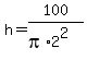 h=100%2F%28pi%2A2%5E2%29