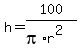 h=100%2F%28pi%2Ar%5E2%29