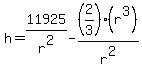 h=11925%2Fr%5E2-%282%2F3%29%28r%5E3%29%2Fr%5E2
