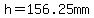 h=156.25mm