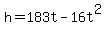 h=183t-16t%5E2