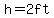 h=2+ft
