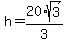 h=20%2F3%2Asqrt%283%29