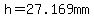 h=27.169mm