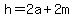 h=2a%2B2m