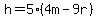 h=5%284m-9r%29