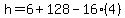 h=6%2B128-16%284%29