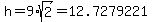 h=9%2Asqrt%282%29=+12.7279221