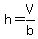 h=V%2Fb