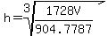 h=root%283%2C1728V%2F904.7787%29