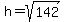 h=sqrt%28142%29