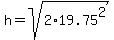 h=sqrt%282%2A19.75%5E2%29