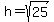 h=sqrt%2825%29
