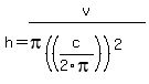 h=v%2F%28pi%28%28c%2F2pi%29%29%5E2%29