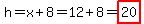 h=x%2B8=12%2B8=highlight%2820%29