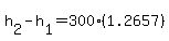 h%5B2%5D-h%5B1%5D+=+300%2A%281.2657%29