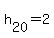 h%5B20%5D+=+2