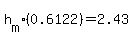 h%5Bm%5D%280.6122%29+=+2.43