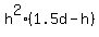 h%5E2%281.5d-h%29