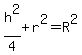 h%5E2%2F4%2Br%5E2=R%5E2